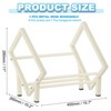 Unique Bargains Stainless Steel Magazine CD Storage Desk Decorative Bookshelf - 2 of 4