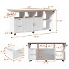 Famapy Multifunctional Mobile Kitchen Island Sideboard Kitchen Table: Foldable Countertop & Multiple Storage Spaces - 4 of 4