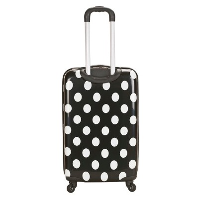 Rockland Laguna Beach 3pc ABS Spinner Luggage Set - Black Dot