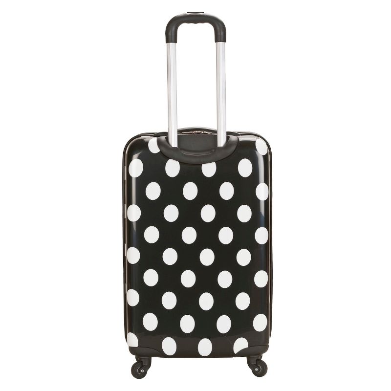 Rockland Laguna Beach 3pc ABS Hardside Carry On Spinner Luggage Set - Black Dot, 4 of 5