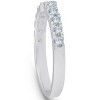 Pompeii3 1/3ct Curved Diamond Wedding Guard Ring 14K White Gold - 3 of 4