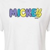 Women's - Disney - Mickey Multicolor Hand Peace Sign Cropped Graphic T-Shirt - 2 of 4