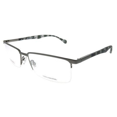 Hugo Boss Z2f Unisex Semi-rimless Eyeglasses Silver 55mm : Target