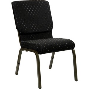 Riverstone Furniture Collection Dot Fabric Church Chair Black
