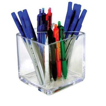Azar Displays 4" Cube Pencil Holder with Divider