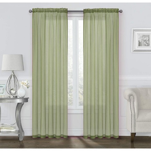 Kate Aurora Coastal Pastel Colored Light & Airy Sheer Voile Window ...