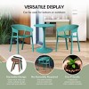 WestinTrends Playa Outdoor Modern Stackable Plastic Resin Patio Dining Armchair (Set of 2) - 4 of 4