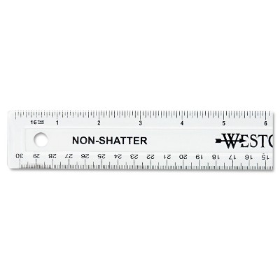 Sparco Standard Plastic Ruler 12 Long Holes For Binders Clear 01488 :  Target