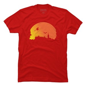 Men's Design By Humans Halloween witch silhouette By InfaredDesigns T-Shirt - 1 of 4
