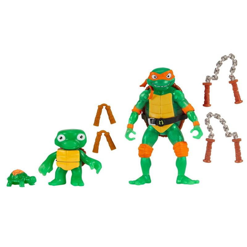 Teenage Mutant Ninja Turtles: Mutant Mayhem Making of a Ninja Michelangelo Action Figure Set - 3pk (Target Exclusive), 4 of 11