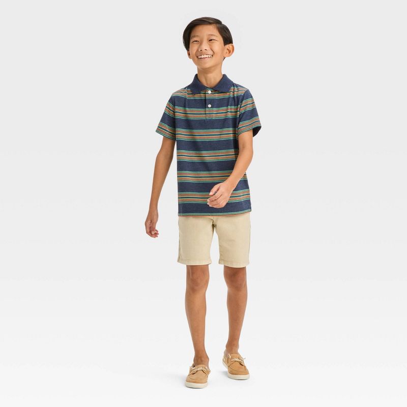 Boys' Relaxed Tapered 'At the Knee' Flat Front Jean Shorts - Cat & Jack™, 4 of 5