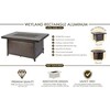 Fire Sense 48” Weyland Hammered Aluminum Gas Fire Pit 55,000 BTU Multi-Functional - Protective Cover and Clear Fire Glass - Rectangle - Bronze Finish - 2 of 4