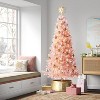 6.5' LED Pre-Lit Iridescent Alberta Spruce Artificial Christmas Tree Pink - Wondershop™ - 2 of 4