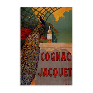 Stupell Industries Vintage Cognac & Peacock Canvas Wall Art - 1 of 4