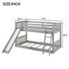 NicBex Bunk Bed with Convertible Slide and Ladder,Pine Wood Bunk Bed Frame with Safety Guardrail for Kids Teens Dorm Rooms - 4 of 4