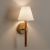 Possini Euro Design Possini Euro Aniline 17 1/2"H Soft Gold and Faux Leather Wall Sconce - 2 of 4