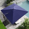 Crestlive Products 11FT Square Cantilever Umbrella Outdoor 360 Degree Rotation Offset Umbrella 6 Heights Adjustable with Base - 2 of 4