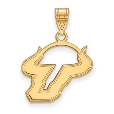 Black Bow Jewelry 14k Yellow Gold South Florida Bulls NCAA Medium Pendant