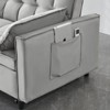 Corduroy Sofa Bed Button Tufted Backrest Convertible Couch for Living Room Apartment Bedroom - 4 of 4