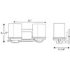 Progress Lighting Metric 2-Light Bath & Vanity, Steel, Polished Chrome, Etched Opal Glass Shade - 2 of 3