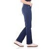 Rekkuna Women's Stretch Straight Leg Jeans – Mid-Rise Pull-On Shaping Denim with Elastic Waistband and 5-Pocket Design - 2 of 4