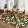 Washable Floral Area Rug with Non-Slip Backing, Stain-Resistant Low Pile Carpet, Farmhouse Style Mat for Living Room and Bedroom - 4 of 4