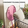 Outdoor 3-Piece Folding Bistro Set Folding Outdoor Patio Furniture Sets 2 Chairs and 1 Table - 4 of 4