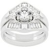 Slickblue Stylish Two-Piece Engagement Ring Set with 6.5 Ct. Cubic Zirconia - Rhodium Plated Women's Jewelry - 2 of 2