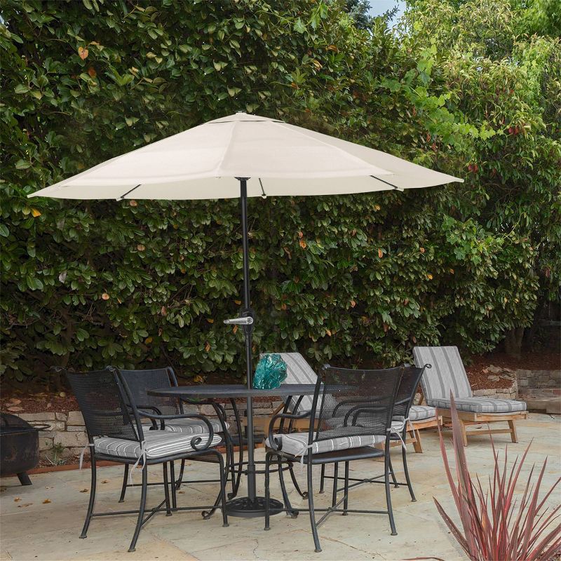 9&#39; x 9&#39; Aluminum Patio Umbrella with Auto Crank Tan - Pure Garden, 5 of 8
