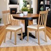 FurniFact,Elegant Dining Chairs – Faux Leather Seat & Solid Wood, Set of 2 - 2 of 3