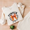 Simply Sage Market Coquette Orange Bow Pumpkin Season Lightweight Garment Dyed Sweatshirt - 3 of 4