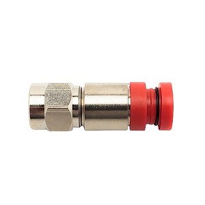 Amphenol TFC-QC2QS-59U-3LC-RED RG59 Coaxial Compression Connector (50 Pack) - 1 of 4