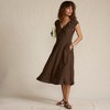 Lands' End Women's Cotton Blend Short Sleeve Midi Dress with Cutwork - 4 of 4