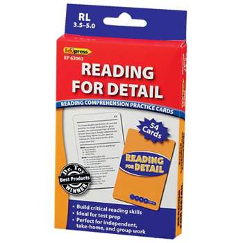 Edupress Reading for Detail Practice Cards Blue Level, Levels 3.5-5.0