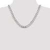 Black Bow Jewelry Men's 8.5mm Sterling Silver Flat Square Curb Chain Necklace - 3 of 4
