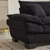 VASIP  Corduroy Sofa Sleeper Couch Loveseat Sofa with Pillows, Comfy Upholstered Deep Seat Sofa for Bedroom, Living Room, Black, 84*32*32 - 4 of 4