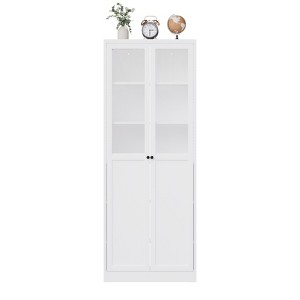 TiramisuBest 60"/70" Metal Kitchen Pantry Cabinet Adjustable Storage 4 Shelves 110lb Capacity Heavy Duty Freestanding Organizer Slim Modern - 1 of 4