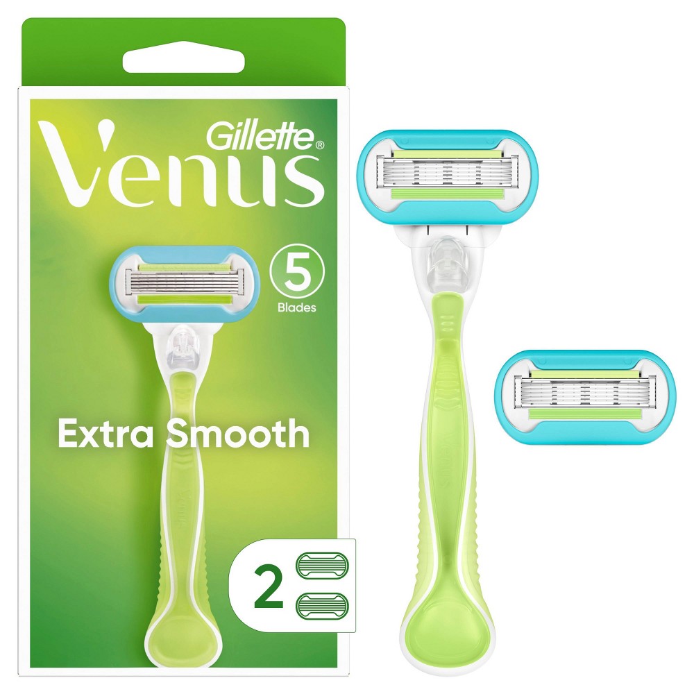 Gillette Venus Extra Smooth Green Women s Razor Handle + 2 Blade Refills