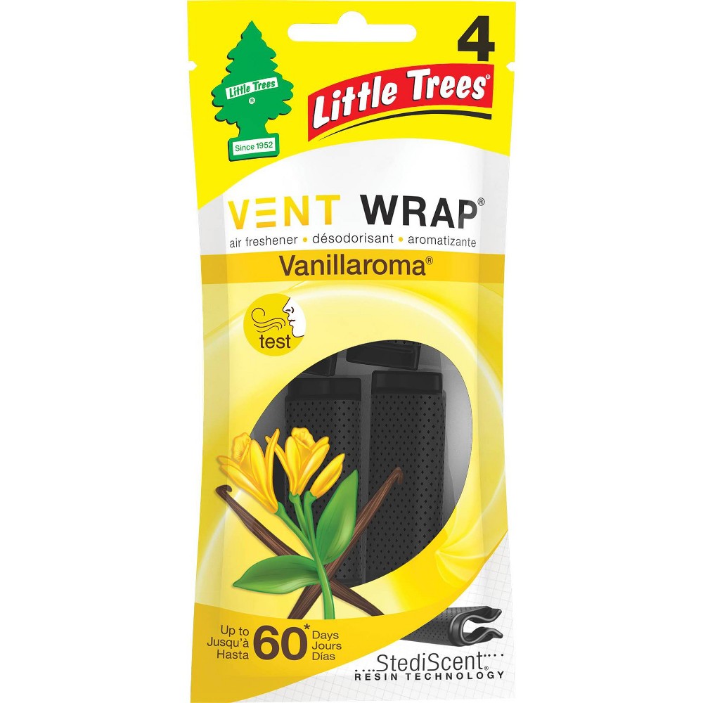Photos - Air Freshener Little Trees 4pk Vent Wrap Vanillaroma 