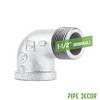 Pipe Decor 1 1/2 in. Galvanized Iron 90 Degree Street Elbow - 3 of 4