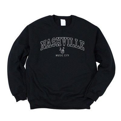 Simply Sage Market Women's Graphic Sweatshirt Nashville Music City Curved