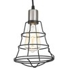 Progress Lighting, Gauge Collection, 1-Light Mini-Pendant, Graphite Finish, Open Cage Design, Steel Frame - 2 of 4