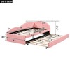 NicBex Twin Size Day Bed with Trundle 79" Upholstered Daybed Frame with Cloud-Shaped Backrest for Living Rooms - 2 of 4