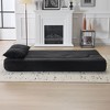 PAGED Fold-Out Transformable Sectional Couch with Supportive Foam,2-Seater Compact Chenille Sofa for Living Room - 3 of 4