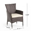 Sapphtopaz Patio Dining Chairs Wicker Outdoor Chair with Thick Cushion, Wicker Back for Garden, Patio, Lawn, Backyard - 2 of 4