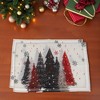 Unique Bargains Christmas Place Mats Flax Red White Black 11.8"x17.7" 2 Pcs - 2 of 4