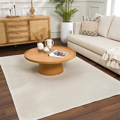 Bahar Cream and Gray Washable Cotton Area Rug