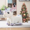 Infans 6V Electric Animal Ride On Toy Unicorn Kids Plush Ride-on w/ Music & Handlebars - 4 of 4