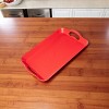 Slickblue Plastic Serving Tray with Handles – Wood Grain Texture, Stackable, 14"x9", 4 Color Options - 2 of 3
