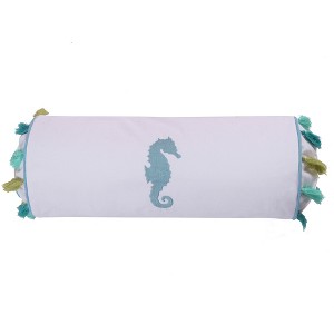 Ocean Springs - Seahorse Neck Roll Decorative Pillow - Levtex Home - 1 of 3